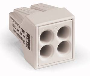 WAGO Dosenklemme starr: 0.75-2.5mm² Polzahl: 4 1000 St. Lichtgrau