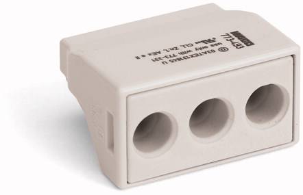 WAGO Dosenklemme starr: 2.5-6mm² Polzahl: 3 500 St. Lichtgrau