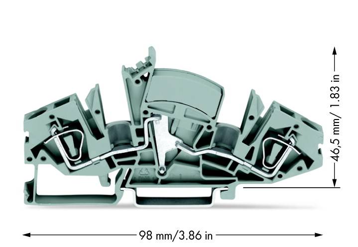 WAGO 282-841/049-000 Durchgangsklemme 8 mm Zugfeder Belegung: L Grau 20 St.