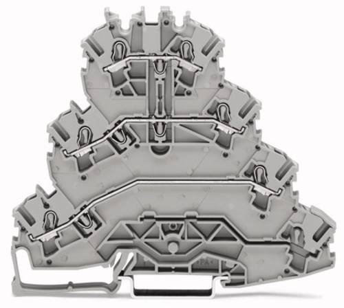 WAGO 2002-4131 Vierstock-Durchgangsklemme 5.20 mm Zugfeder Belegung: L1, L2, L3 Grau 25 St.