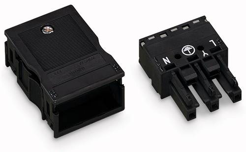 WAGO 770-103/K010-165 Netz-Steckverbinder WINSTA MIDI Buchse, gerade Gesamtpolzahl: 2 + PE 25 A Sch