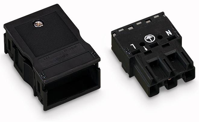 WAGO 770-113 Netz-Steckverbinder WINSTA MIDI Stecker, gerade Gesamtpolzahl: 3 25A Schwarz 25St.