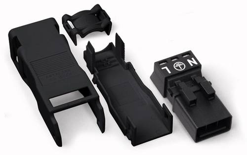 WAGO 890-133 Netz-Steckverbinder WINSTA MINI Stecker, gerade Gesamtpolzahl: 3 16 A Weiß 50 St.