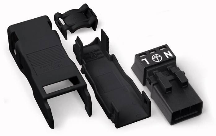 WAGO 890-113 Netz-Steckverbinder WINSTA MINI Stecker, gerade Gesamtpolzahl: 3 16A Schwarz 50St.