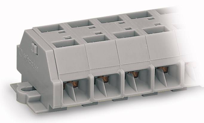 WAGO 261-254 Klemmenleiste 10mm Zugfeder Belegung: L Grau 50St.
