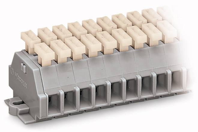 WAGO 261-157/341-000 Klemmenleiste 6mm Zugfeder Belegung: L Grau 50St.