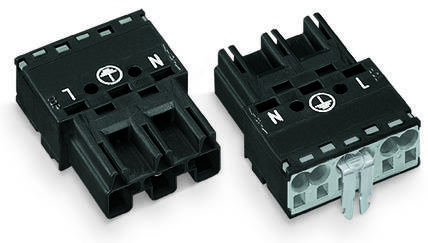 WAGO 770-213/002-000 Netz-Steckverbinder WINSTA MIDI Stecker, gerade Gesamtpolzahl: 2 + PE 25 A Schwarz 100 St.