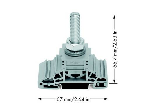 WAGO 885-110 Bolzenklemme Grau 20 St.