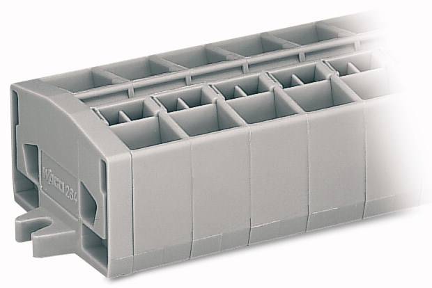 WAGO 264-206 Klemmenleiste 10mm Zugfeder Belegung: L Grau 50St.