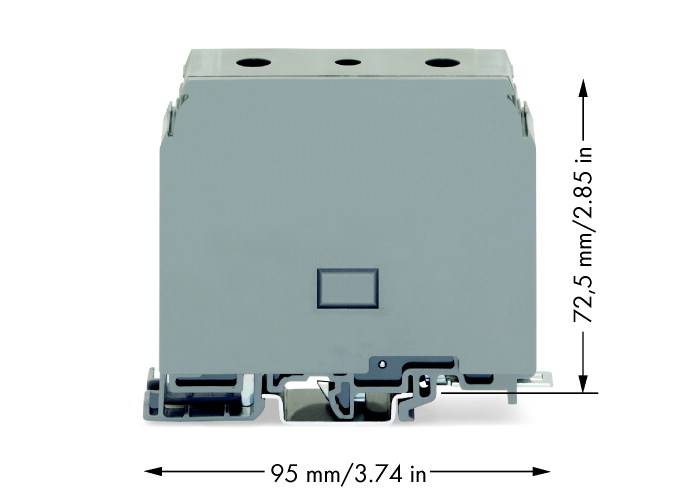 WAGO 400-415/415-556 Durchgangsklemme 26 mm Schrauben Belegung: L Grau 10 St.