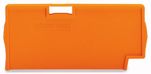 Orange Abdeckung mit eingeprägtem Logo und Datum '2002'. Verwenden als Schutz oder Kennzeichnungselement, rechteckige Form.