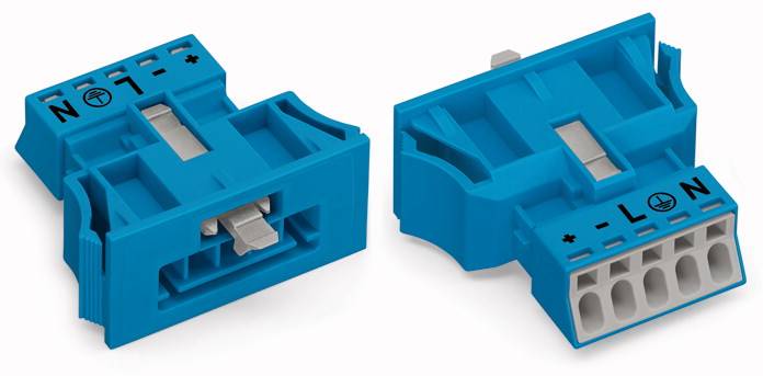 WAGO 890-2115 Netz-Steckverbinder WINSTA MINI Stecker, gerade Gesamtpolzahl: 5 16 A Blau 50 St.