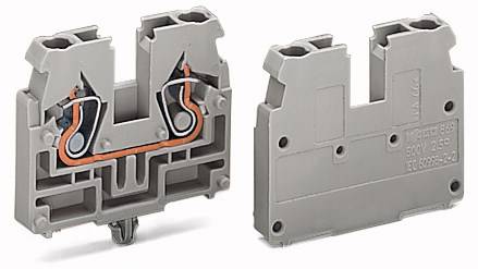 WAGO 869-331 Durchgangsklemme Federklemme Grau 100St.