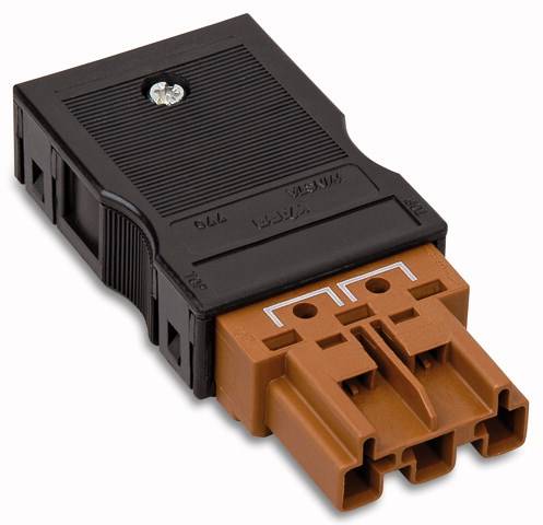 WAGO 770-1373/147-000 Netz-Steckverbinder WINSTA MIDI Stecker, gerade Gesamtpolzahl: 3 25A Braun 25St.
