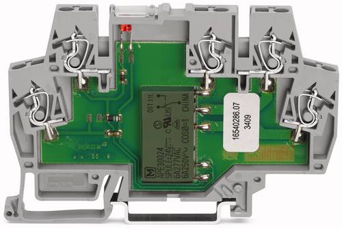 WAGO 859-390 Relaisklemme Nennspannung: 24 V/DC Schaltstrom (max.): 3 A 1 Wechsler 25 St.