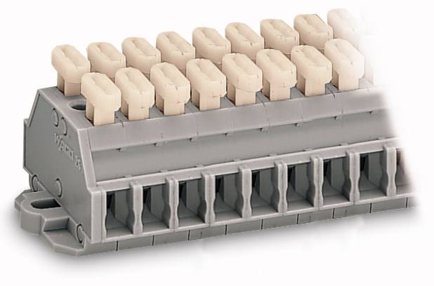 WAGO 261-424/341-000 Klemmenleiste 6mm Zugfeder Belegung: L Grau 50St.