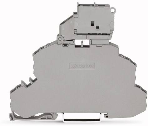 WAGO 2002-2611 Doppelstock-Sicherungsklemme 6.20 mm Zugfeder Belegung: L, L Grau 25 St.