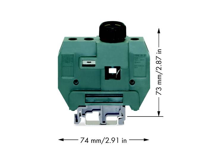 WAGO 400-416/416-298 Sicherungsklemme 24 mm Schrauben Grau 10 St.