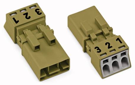 WAGO 890-273 Netz-Steckverbinder WINSTA MINI Stecker, gerade Gesamtpolzahl: 3 16A Hellgrün 50St.