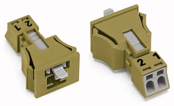 WAGO 890-772 Netz-Steckverbinder WINSTA MINI Stecker, gerade Gesamtpolzahl: 2 16 A Hellgrün 50 St.