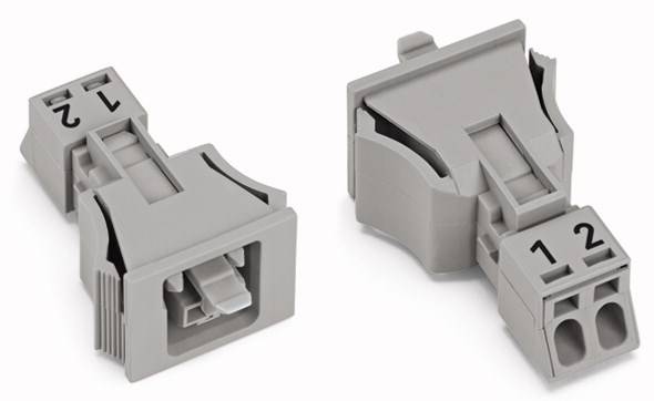 WAGO 890-742/060-000 Netz-Steckverbinder WINSTA MINI Buchse, gerade Gesamtpolzahl: 2 16A Grau 50St.