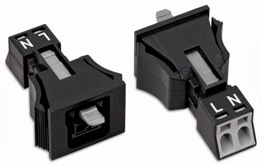 WAGO 890-722 Netz-Steckverbinder WINSTA MINI Buchse, gerade Gesamtpolzahl: 2 16A Weiß 50St.