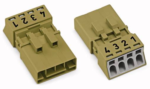 WAGO 890-274 Netz-Steckverbinder WINSTA MINI Stecker, gerade Gesamtpolzahl: 4 16A Hellgrün 50St.
