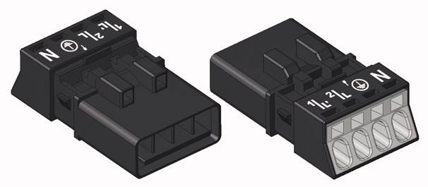 WAGO 890-214 Netz-Steckverbinder WINSTA MINI Stecker, gerade Gesamtpolzahl: 4 16A Schwarz 50St.