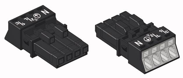 WAGO 890-204 Netz-Steckverbinder WINSTA MINI Buchse, gerade Gesamtpolzahl: 4 16A Schwarz 50St.
