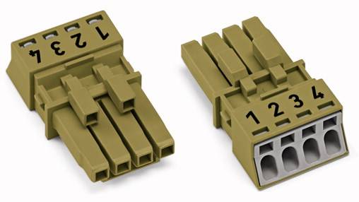 WAGO 890-264 Netz-Steckverbinder WINSTA MINI Buchse, gerade Gesamtpolzahl: 4 16 A Hellgrün 50 St.