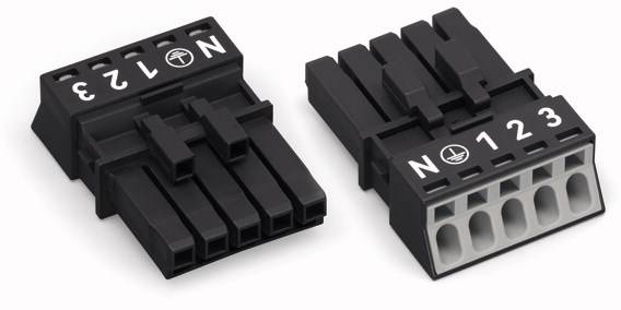 WAGO 890-1105 Netz-Steckverbinder WINSTA MINI Buchse, gerade Gesamtpolzahl: 5 16A Blau 50St.