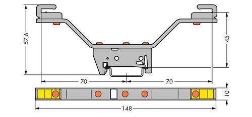 WAGO 790-311 - Sammelschienenhalter, für Sammelschienen Cu 10 mm x 3 mm