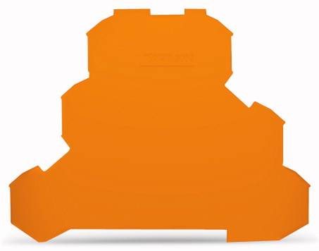Orangenes, abstraktes Objekt mit unregelmäßigen, gezackten Kanten vor einem weißen Hintergrund.