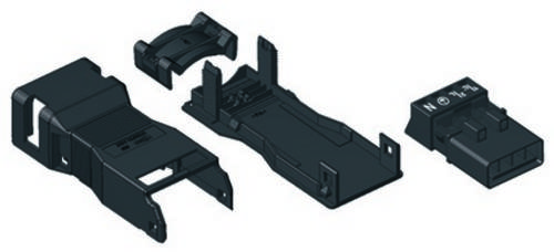 WAGO 890-114 Netz-Steckverbinder WINSTA MINI Stecker, gerade Gesamtpolzahl: 4 16 A Schwarz 50 St.