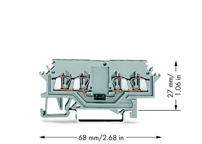 WAGO 279-623/281-410 Diodenklemme 4mm Zugfeder Grau 100St.