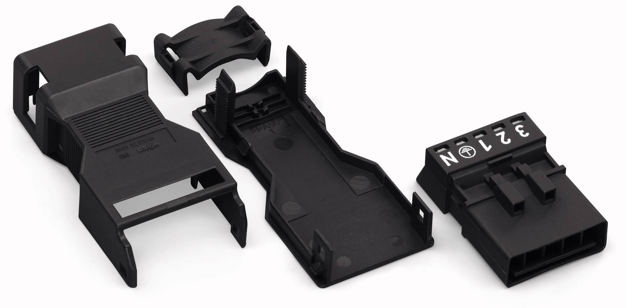 WAGO 890-115 Netz-Steckverbinder WINSTA MINI Stecker, gerade Gesamtpolzahl: 5 13A Schwarz 50St.