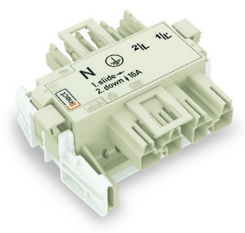 WAGO Netz-Adapter Netz-Stecker - Netz-Buchse Gesamtpolzahl: 4 Weiß 25 St.