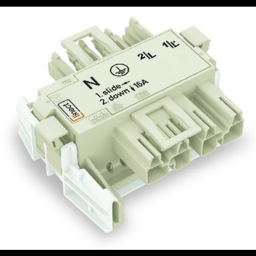 WAGO Netz-Adapter Netz-Stecker - Netz-Buchse Gesamtpolzahl: 4 Weiß 25St.