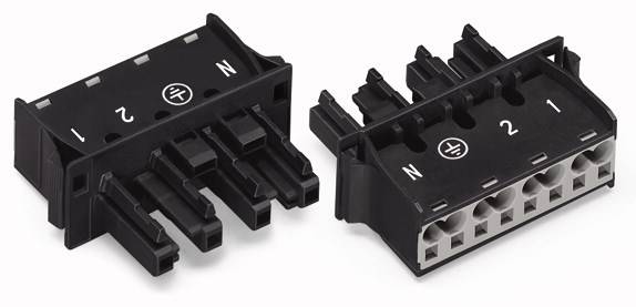 WAGO 770-704/009-000 Netz-Steckverbinder WINSTA MIDI Buchse, gerade Gesamtpolzahl: 4 25A Schwarz 100St.