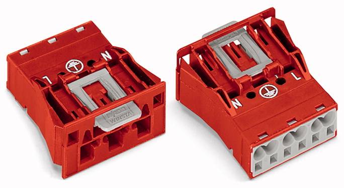 WAGO 770-2313 Netz-Steckverbinder WINSTA MIDI Stecker, gerade Gesamtpolzahl: 3 25 A Rot 100 St.