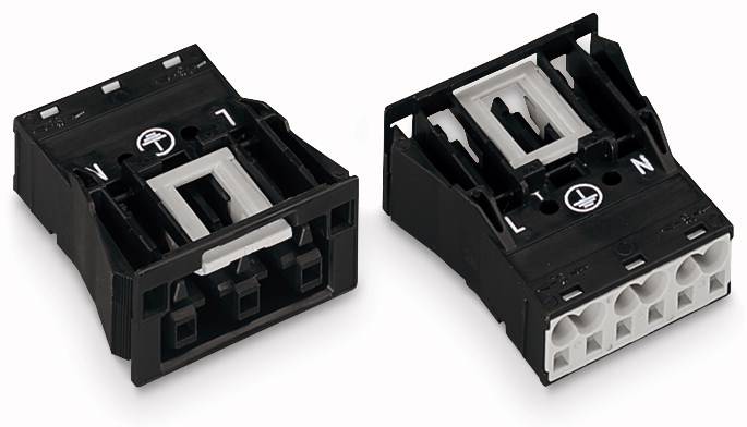 WAGO 770-2363 Netz-Steckverbinder WINSTA MIDI Buchse, gerade Gesamtpolzahl: 3 25A Braun 100St.