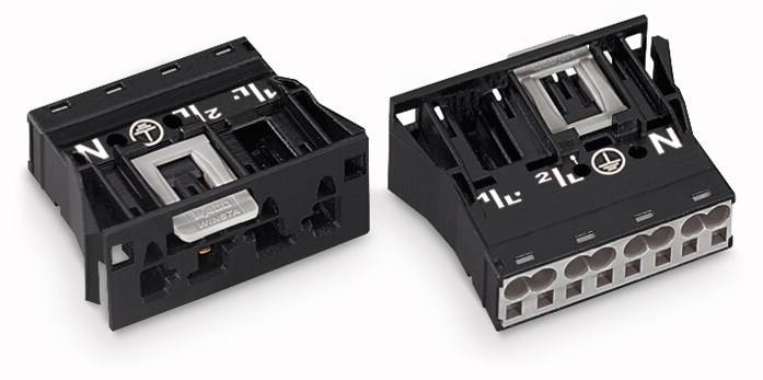 WAGO 770-714 Netz-Steckverbinder WINSTA MIDI Stecker, gerade Gesamtpolzahl: 4 25A Schwarz 100St.