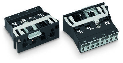 WAGO 770-714/007-000 Netz-Steckverbinder WINSTA MIDI Stecker, gerade Gesamtpolzahl: 3 + PE 25 A Schwarz 100 St.