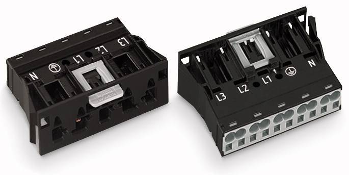 WAGO 770-715 Netz-Steckverbinder WINSTA MIDI Stecker, gerade Gesamtpolzahl: 5 25A Schwarz 100St.