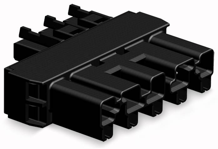 WAGO Netz-Zwischenkupplung Netz-Buchse - Netz-Buchse Gesamtpolzahl: 5 Schwarz 50St.