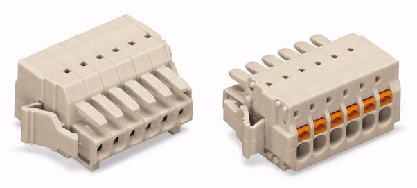 WAGO Buchsengehäuse-Kabel 2734 Polzahl Gesamt 6 Rastermaß: 3.50 mm 2734-106/037-000 50 St.