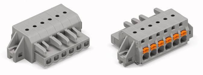 WAGO Buchsengehäuse-Kabel 2231 Polzahl Gesamt 6 Rastermaß: 5mm 2231-106/031-000 50St.