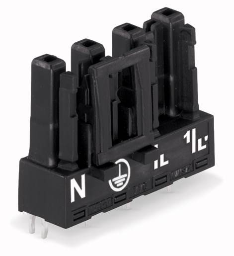 WAGO 770-824 Netz-Steckverbinder WINSTA MIDI Buchse, Einbau vertikal Gesamtpolzahl: 4 25A Weiß 50St.