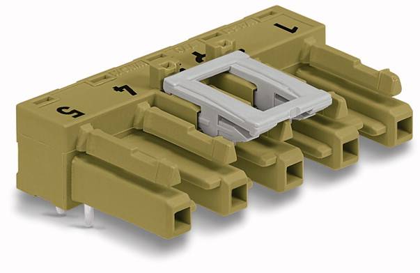 WAGO 770-865/011-000 Netz-Steckverbinder WINSTA MIDI Buchse, Einbau horizontal Gesamtpolzahl: 5 25 A Hellgrün 50 St.