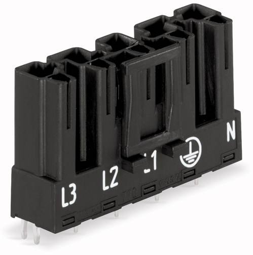 WAGO 770-835 Netz-Steckverbinder WINSTA MIDI Stecker, Einbau horizontal Gesamtpolzahl: 5 25A Weiß 50St.